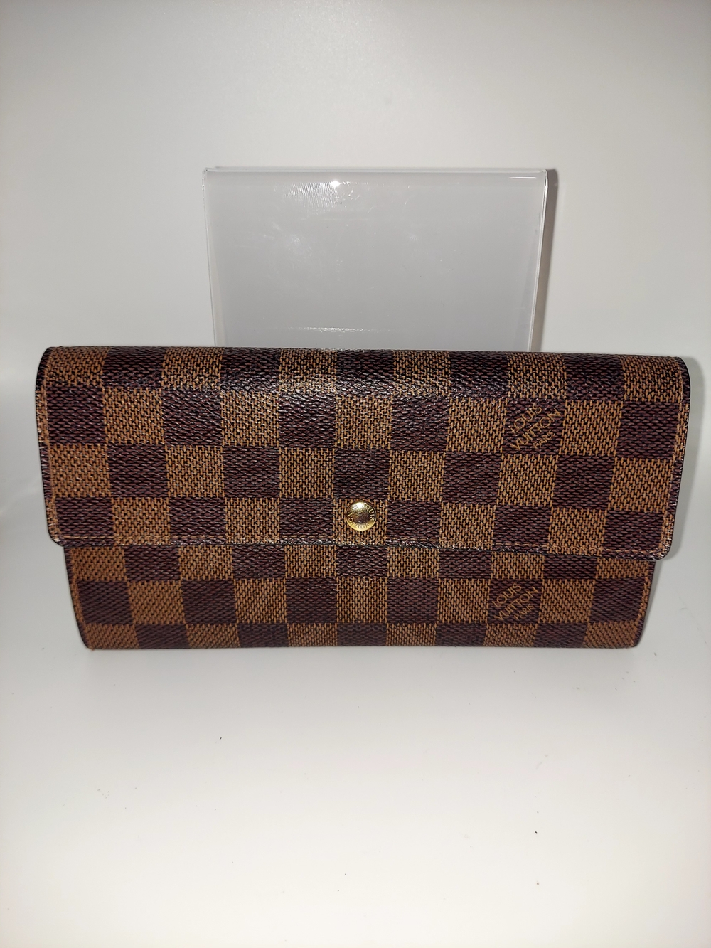 Vintage Louis Vuitton Damier Ebene Sarah Wallet VGVC!